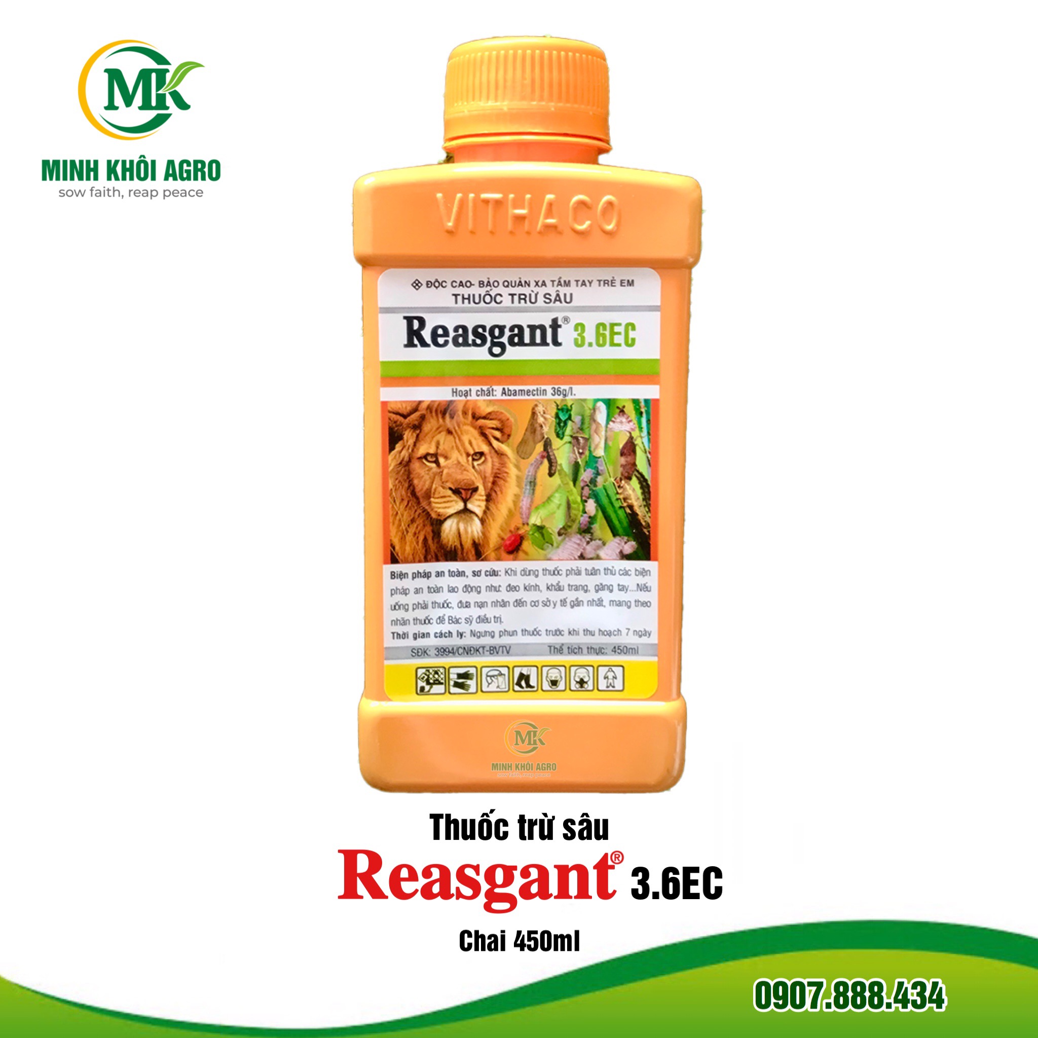 Thuốc trừ sâu Reasgant 3.6EC - Chai 450ml